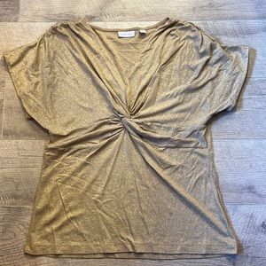 New York & Company Gold Shimmer Top